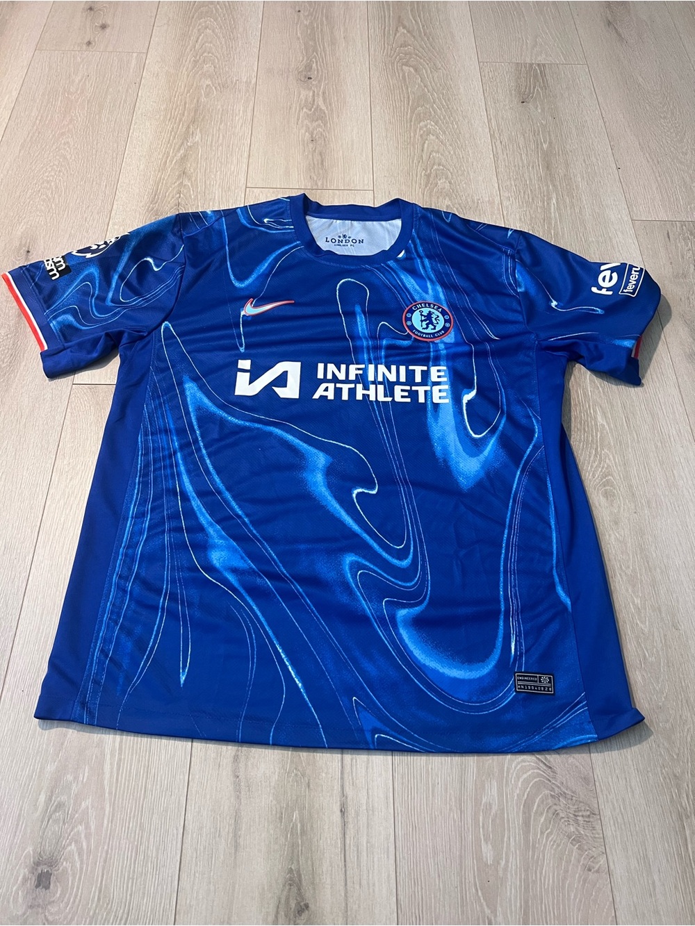 Nike Chelsea Blue Home Jersey with White Logos